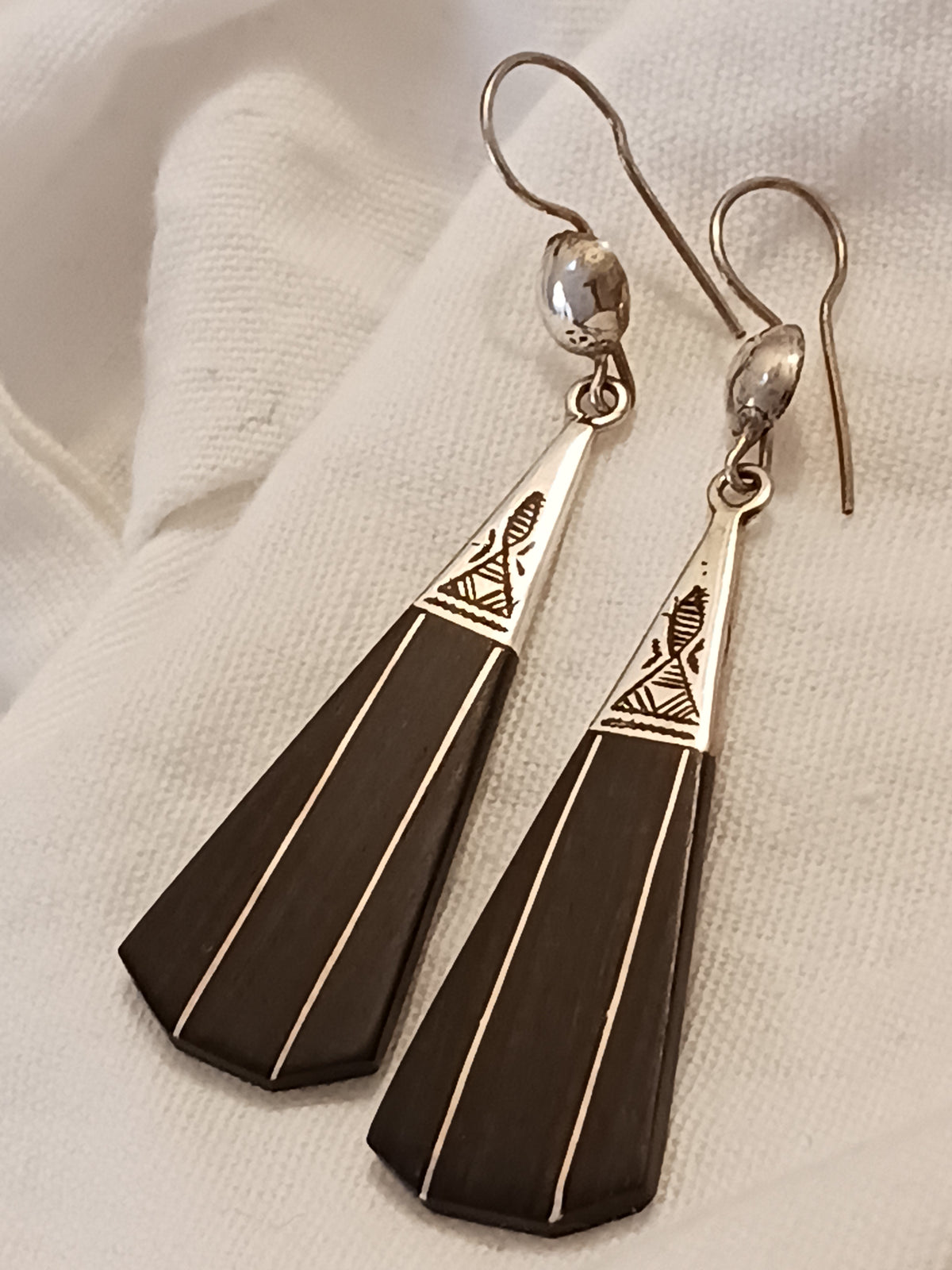 Boucles d'oreilles touareg en argent massif