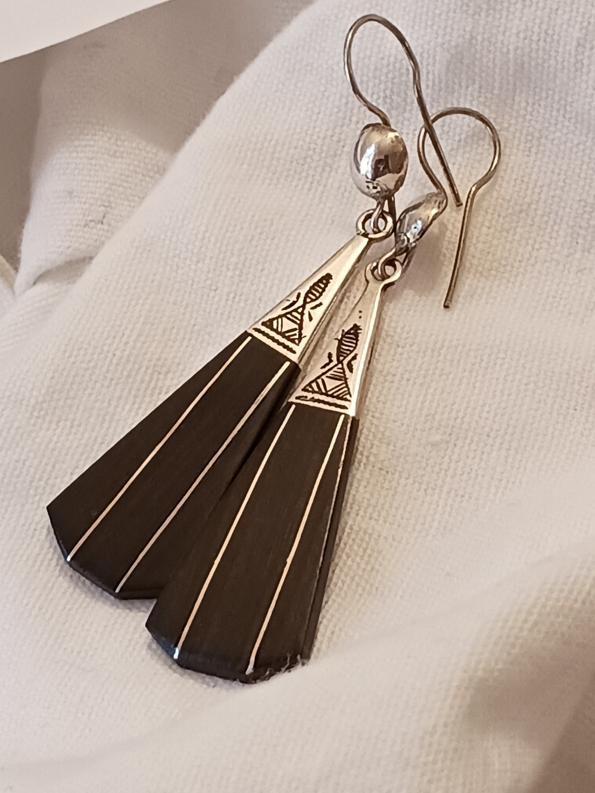 Boucles d'oreilles touareg en argent massif