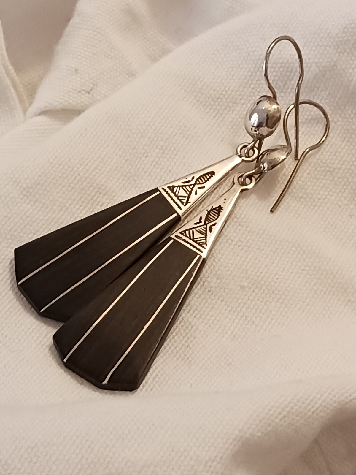Boucles d'oreilles touareg en argent massif