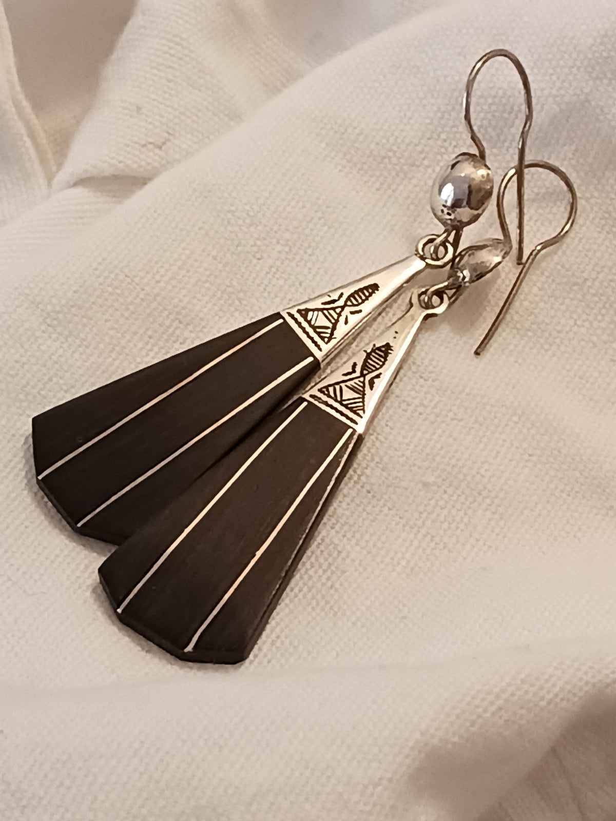 Boucles d'oreilles touareg en argent massif