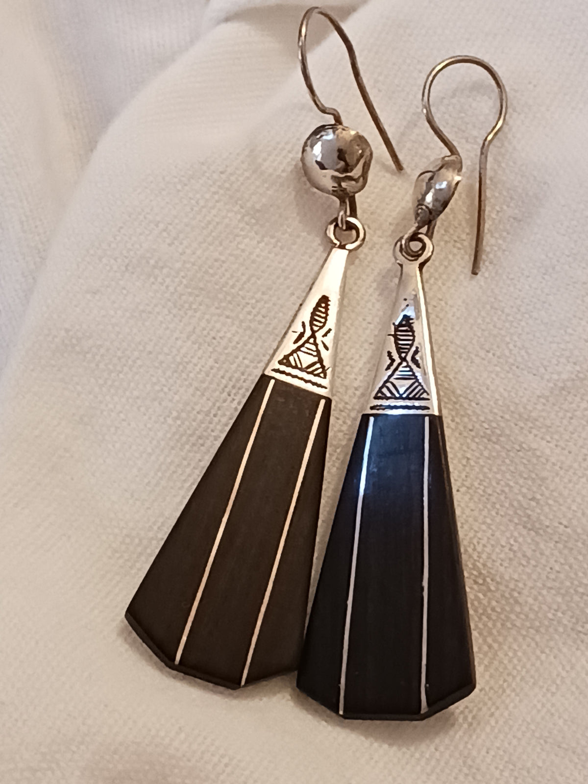 Boucles d'oreilles touareg en argent massif