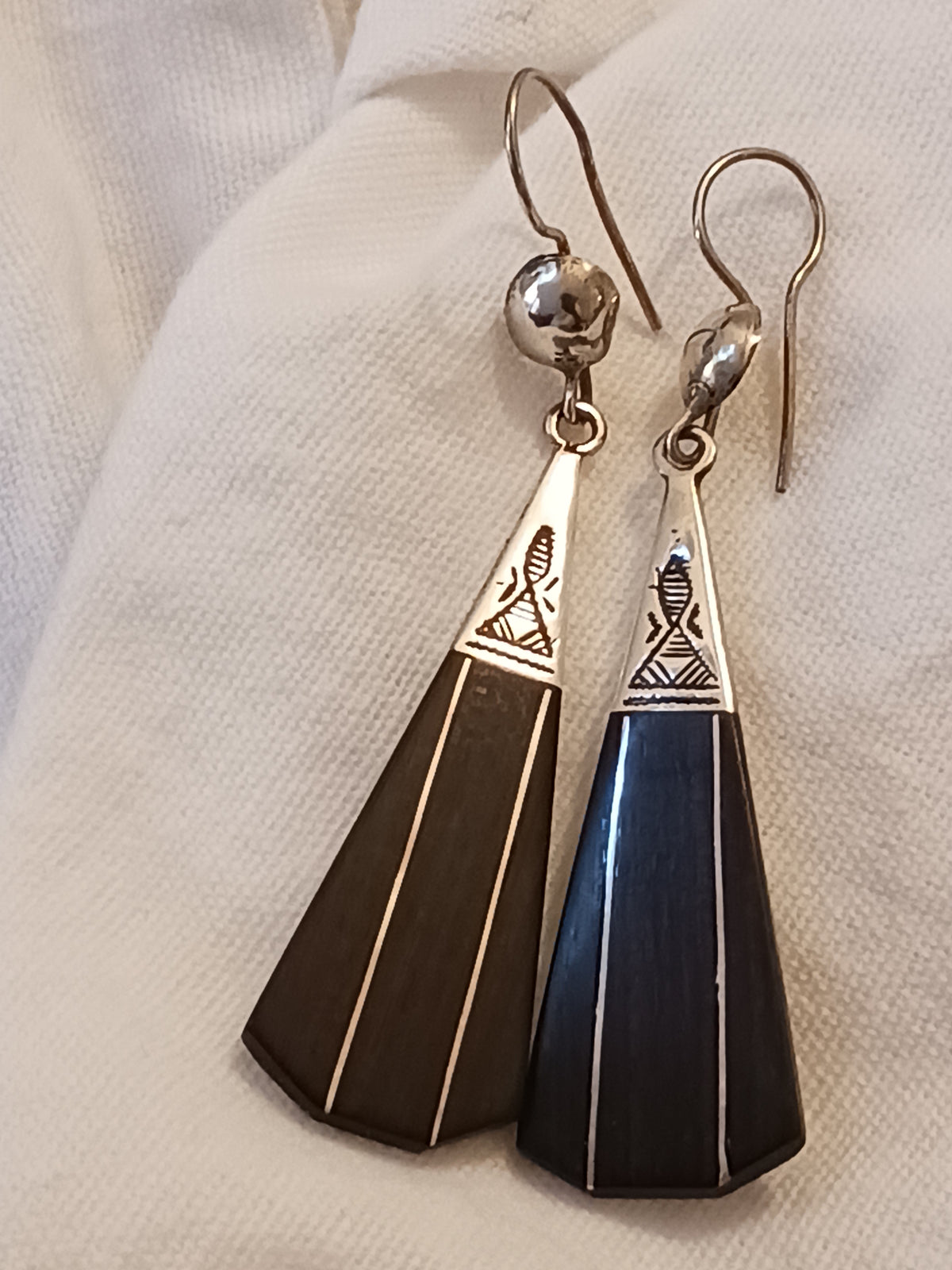 Boucles d'oreilles touareg en argent massif