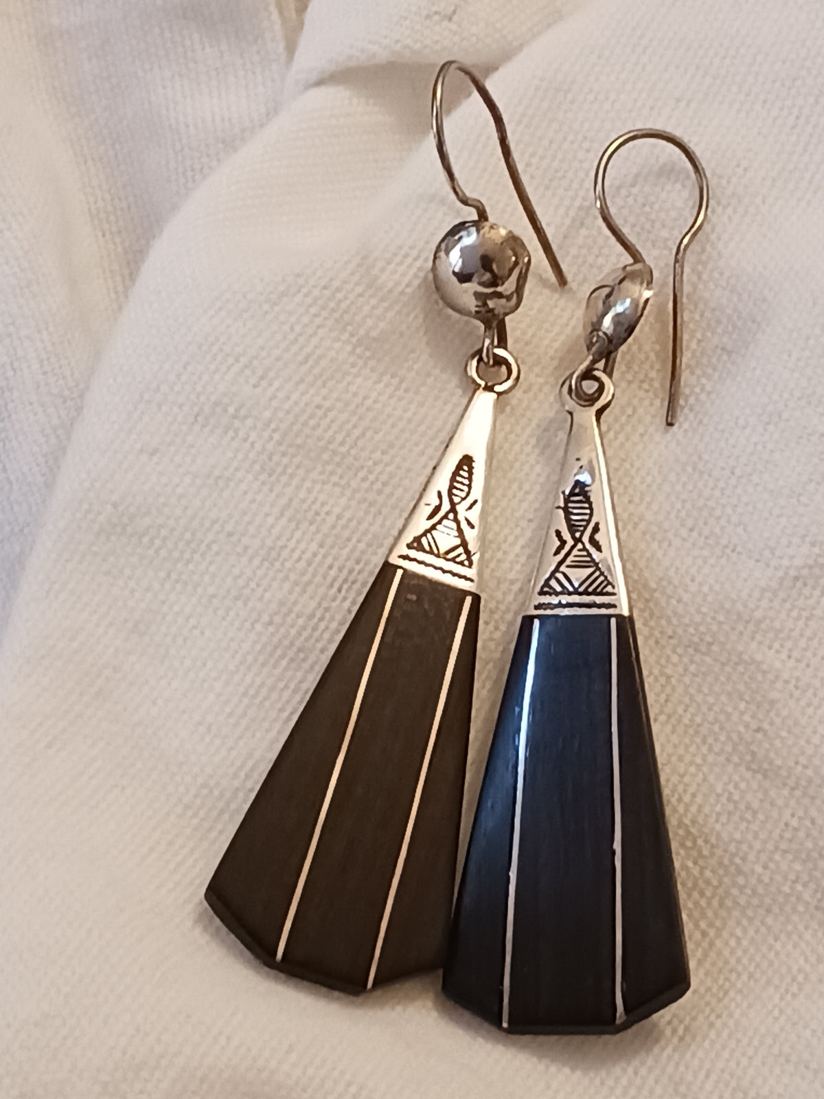 Boucles d'oreilles touareg en argent massif