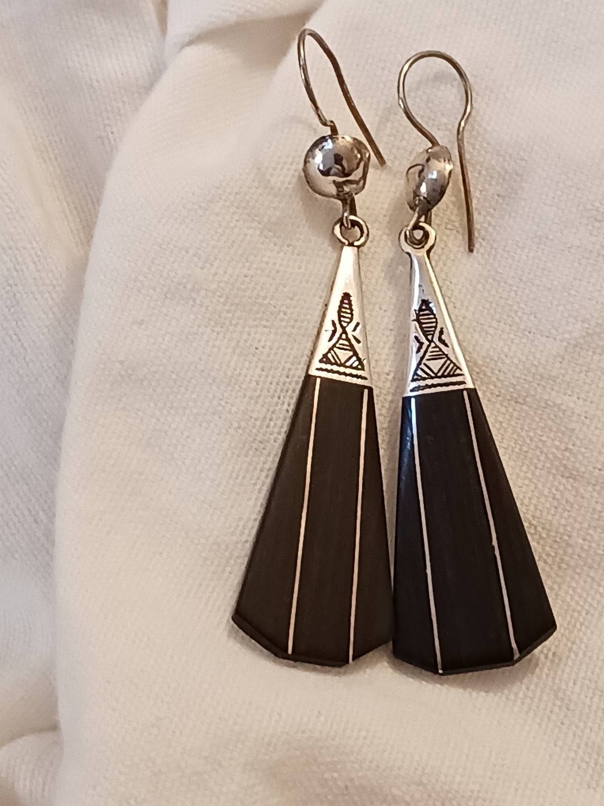 Boucles d'oreilles touareg en argent massif
