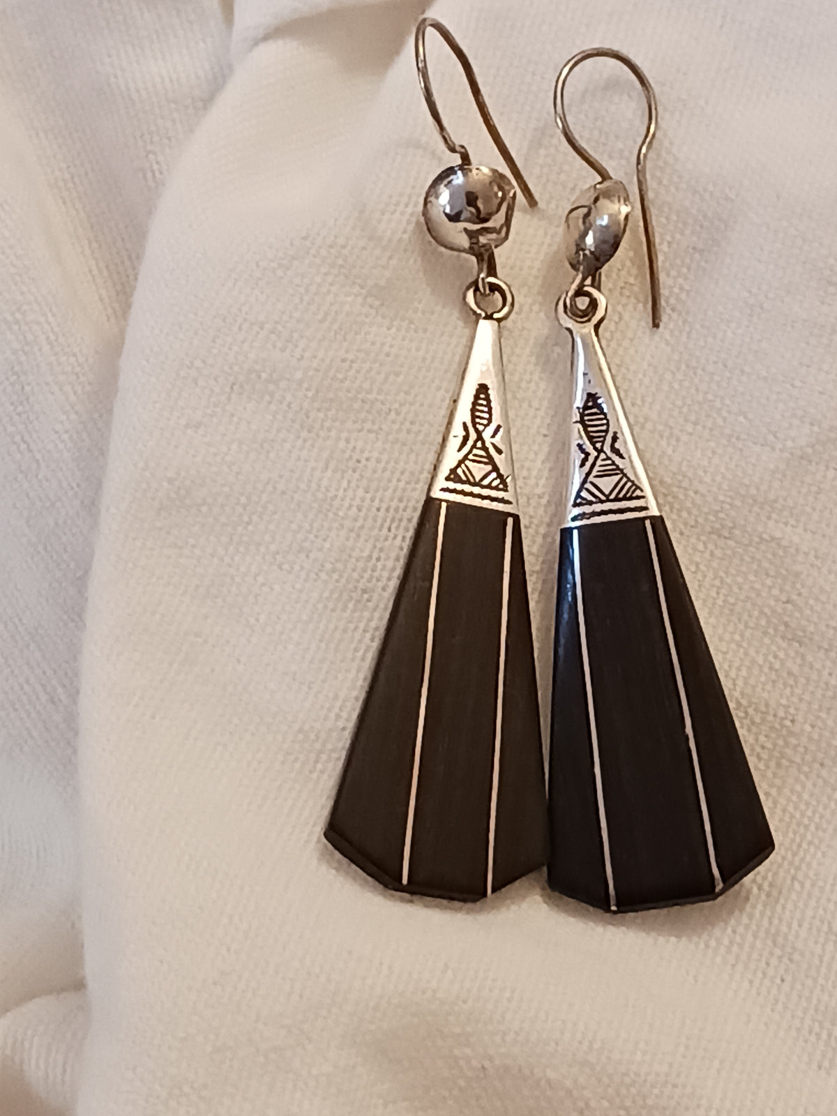 Boucles d'oreilles touareg en argent massif