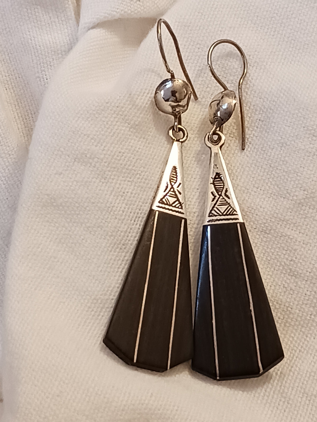 Boucles d'oreilles touareg en argent massif
