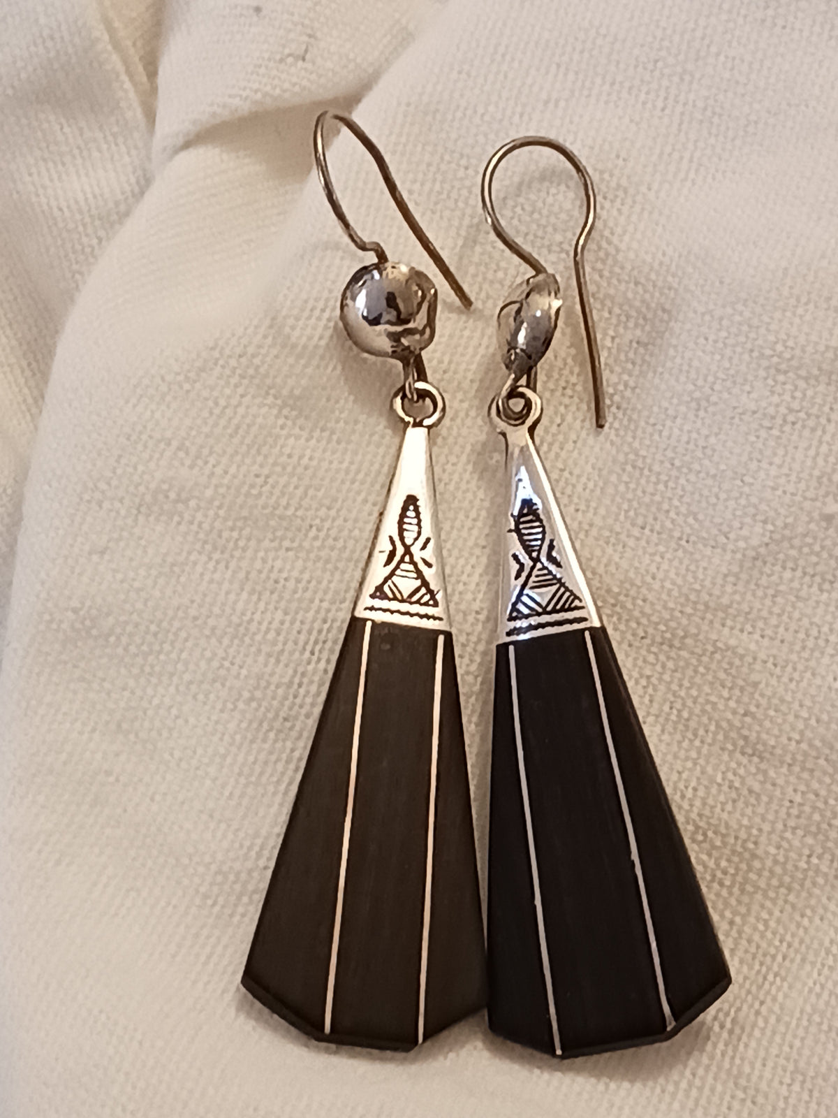 Boucles d'oreilles touareg en argent massif
