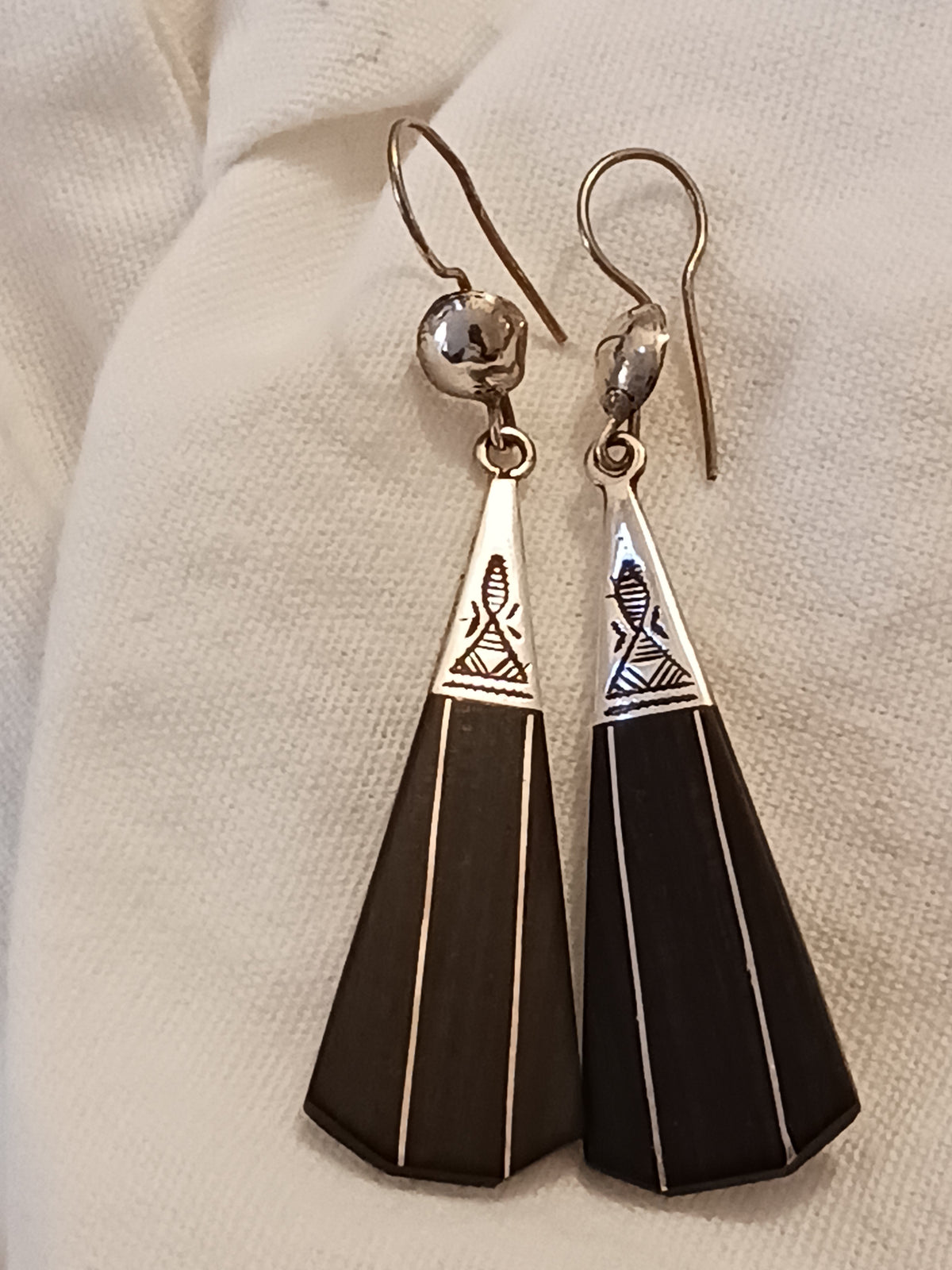 Boucles d'oreilles touareg en argent massif
