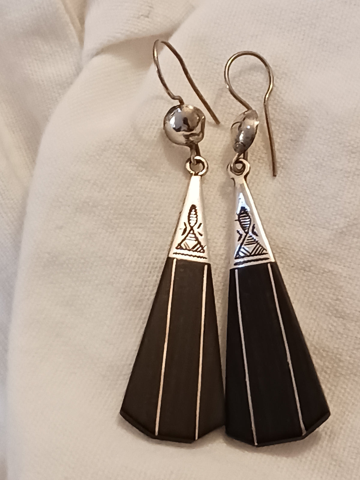 Boucles d'oreilles touareg en argent massif