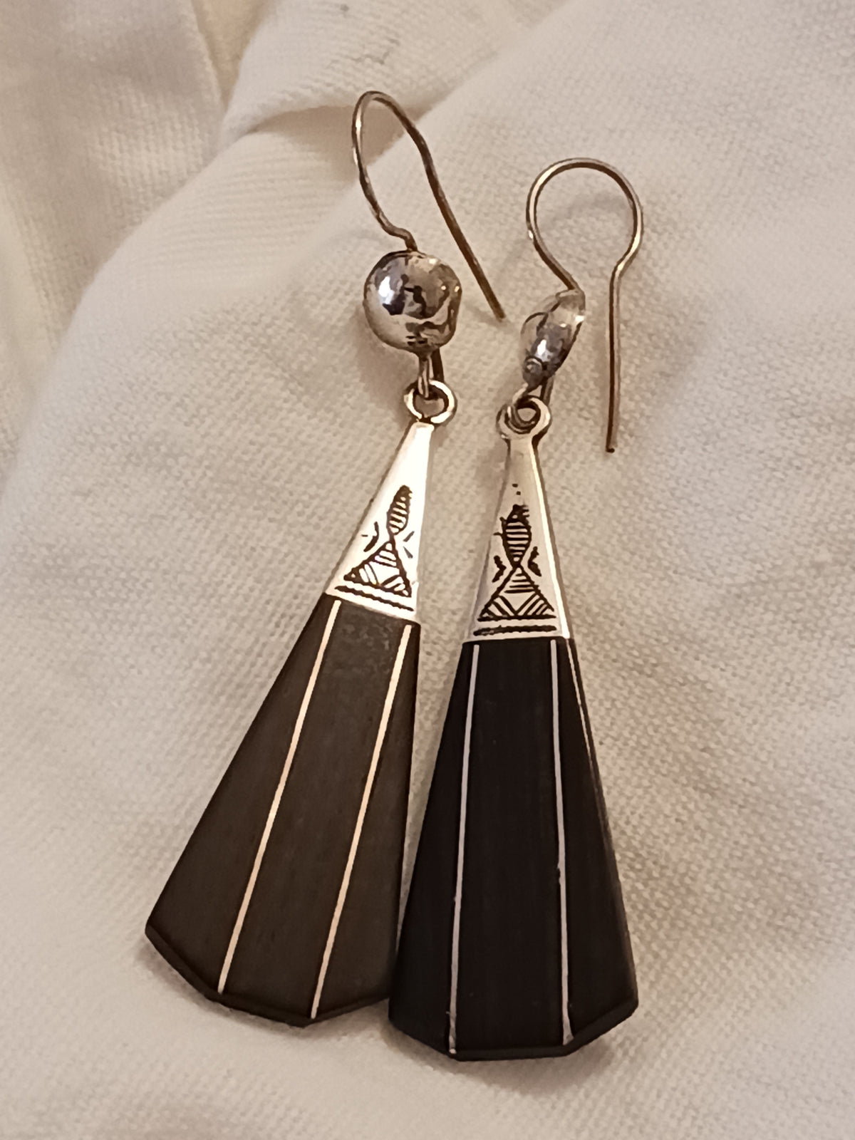 Boucles d'oreilles touareg en argent massif