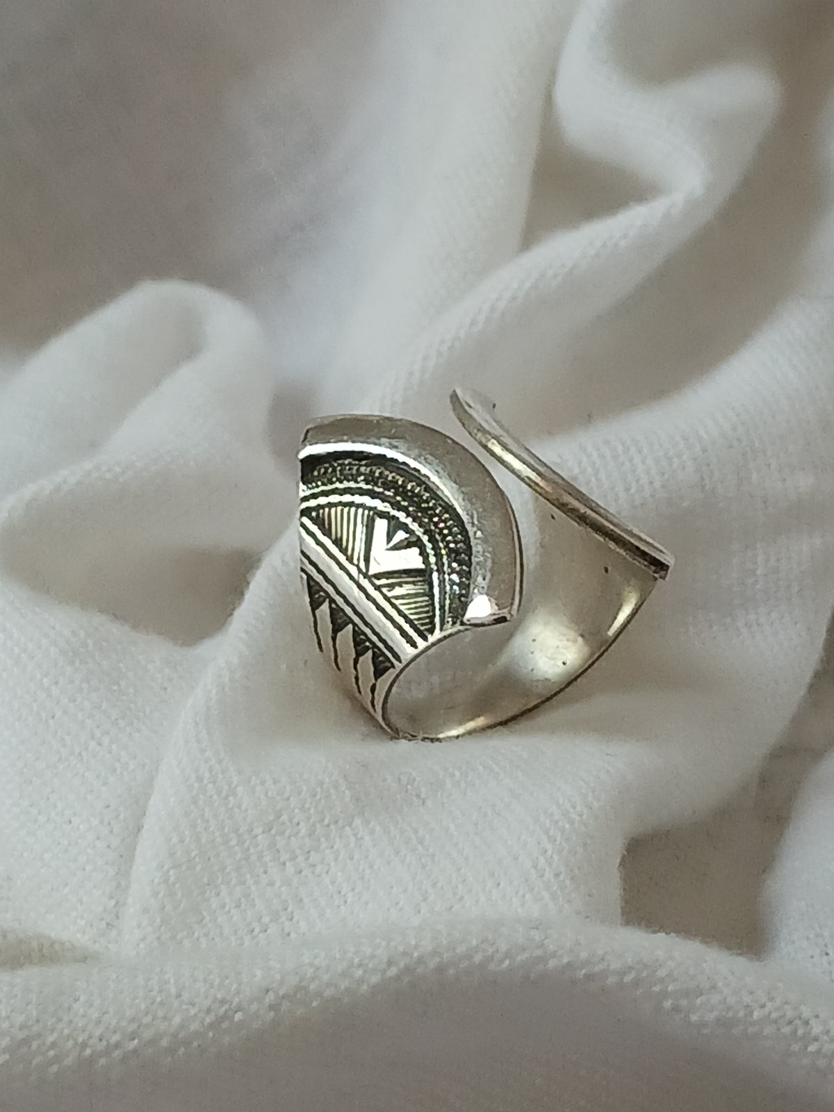 Bague touareg en argent massif