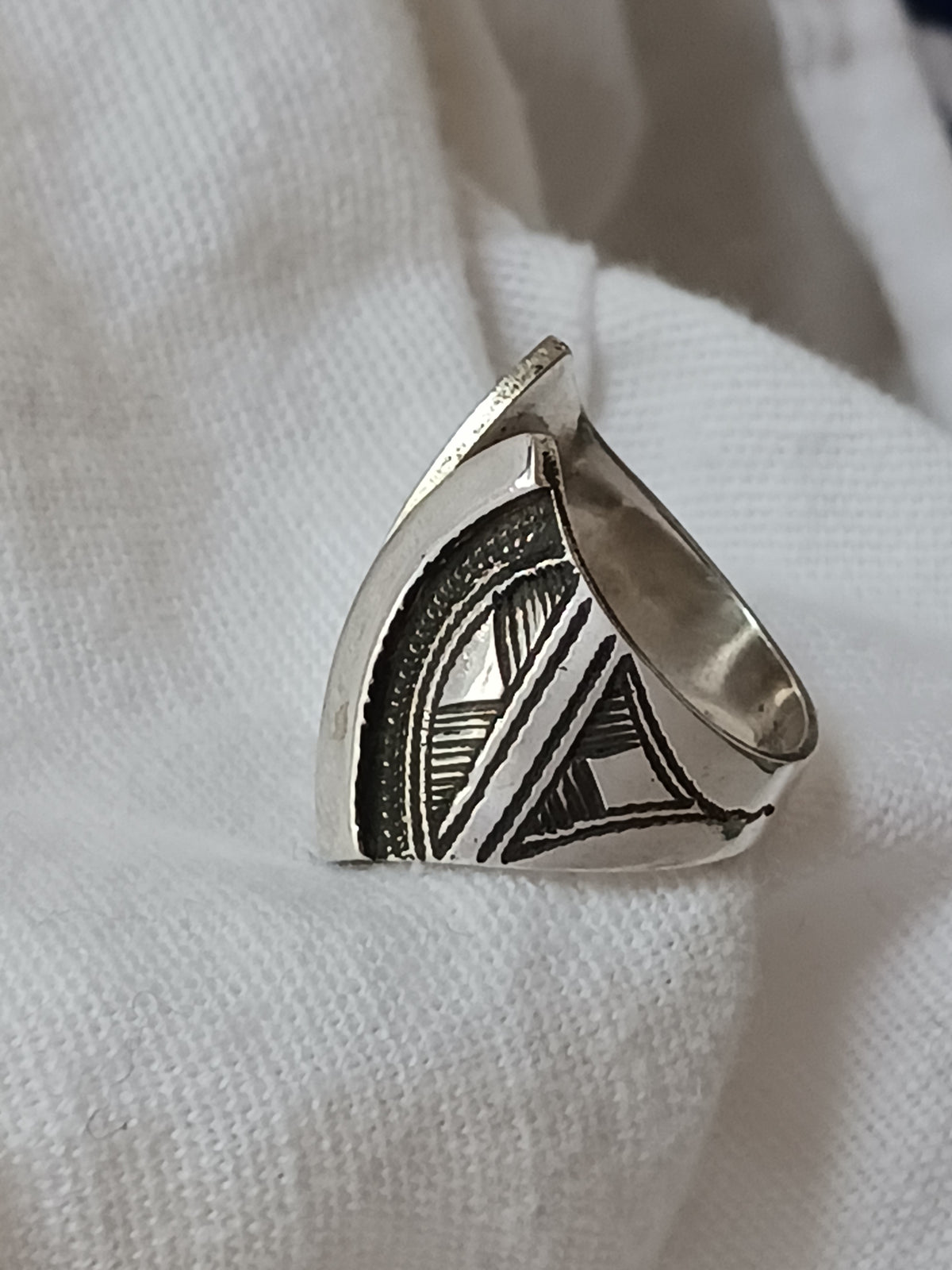 Bague touareg en argent massif
