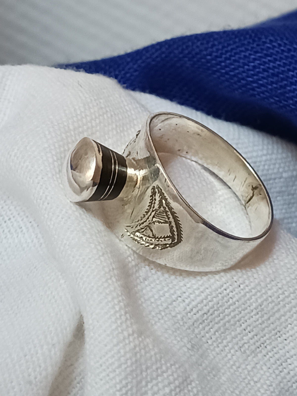 Bague touareg en argent massif