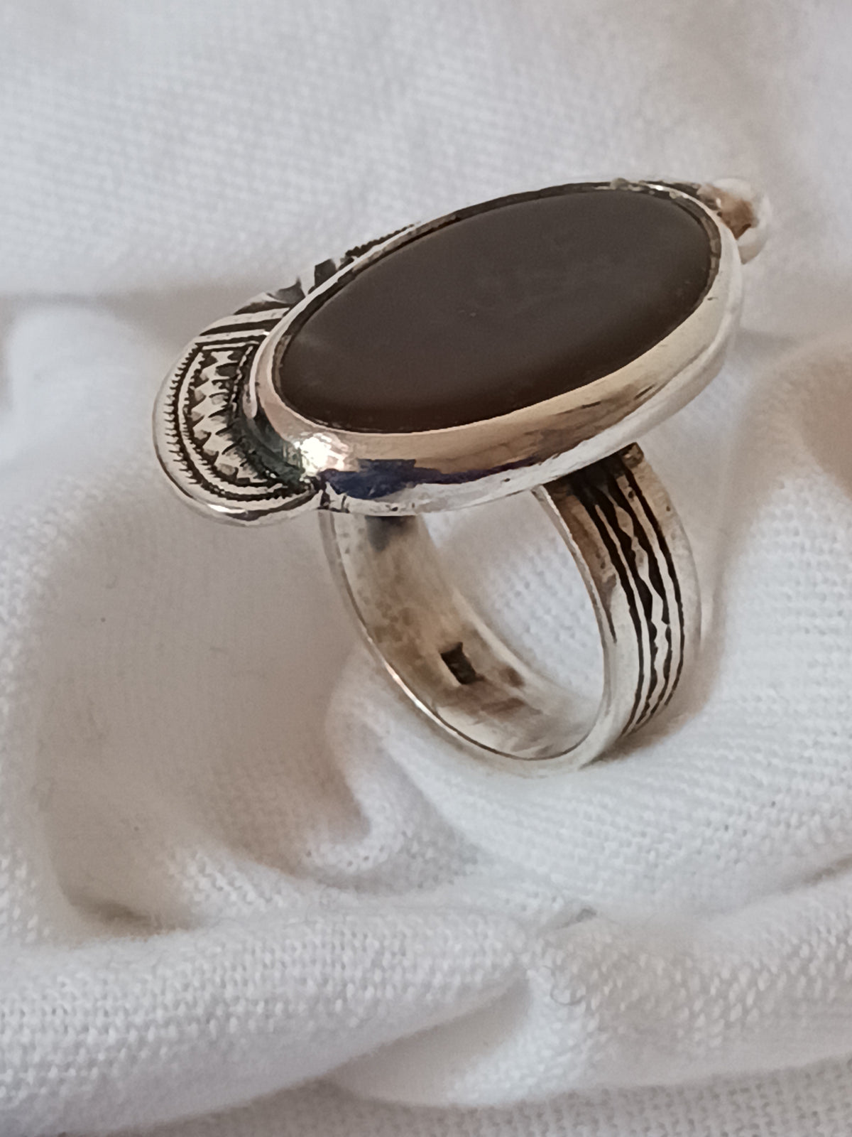 Bague touareg en argent massif