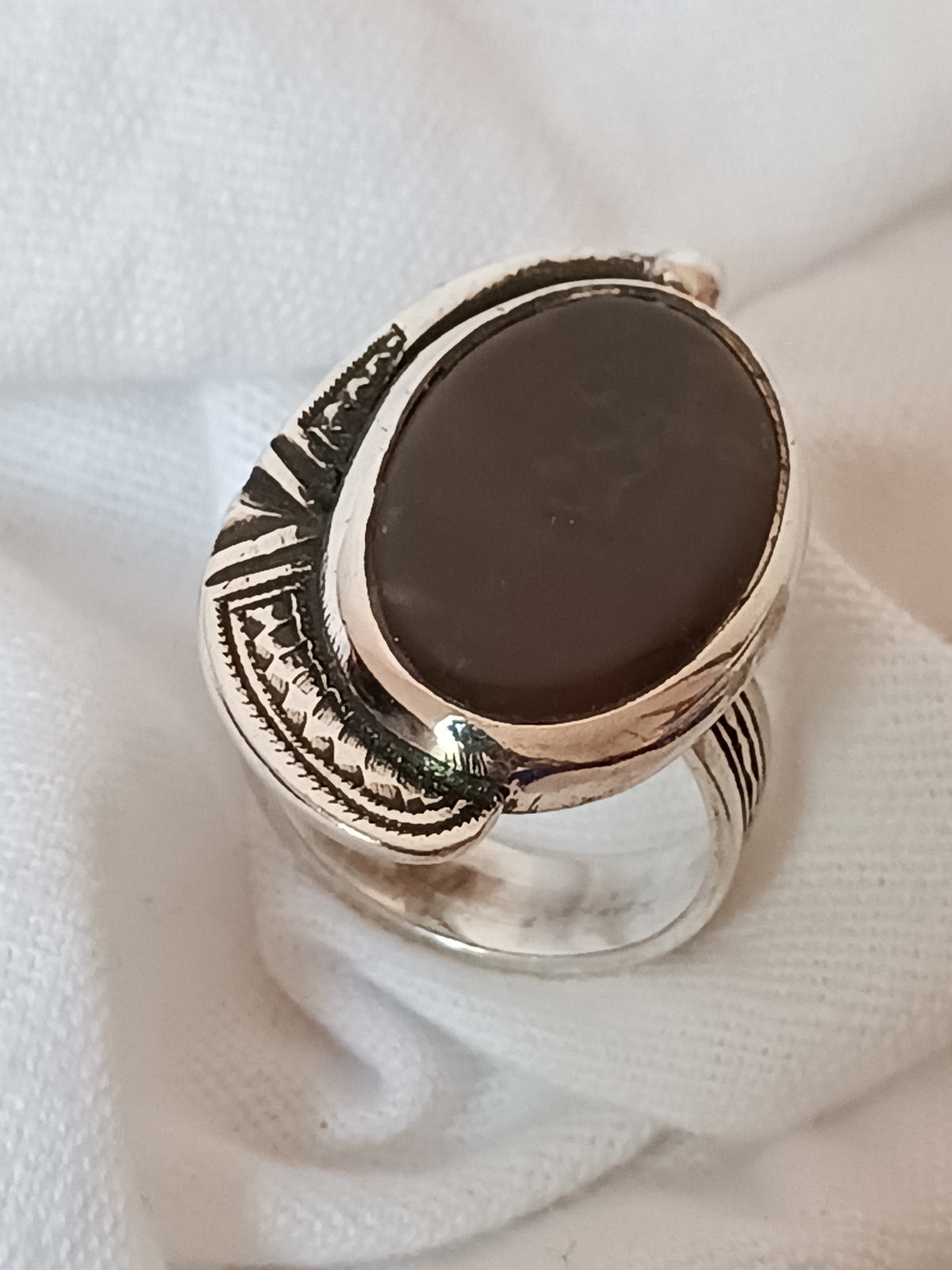 Bague touareg en argent massif