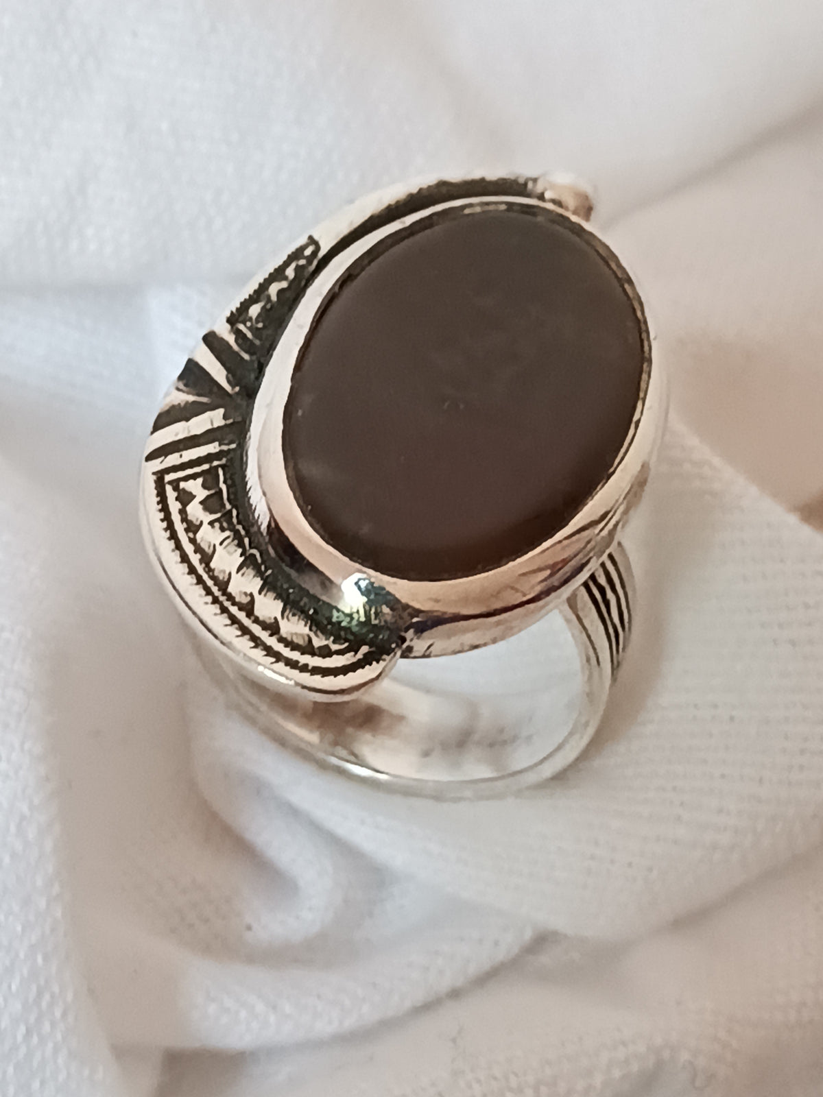 Bague touareg en argent massif