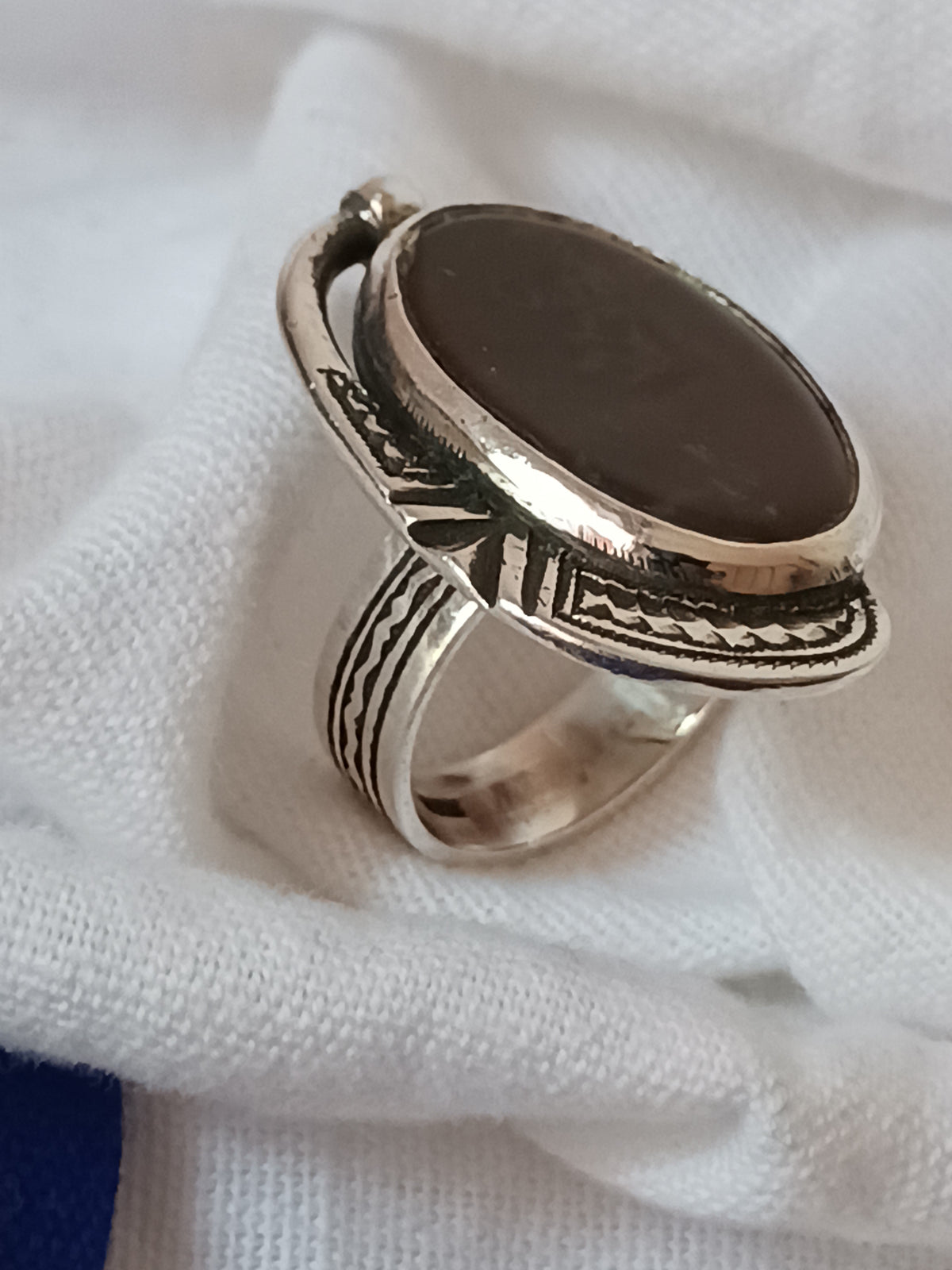 Bague touareg en argent massif