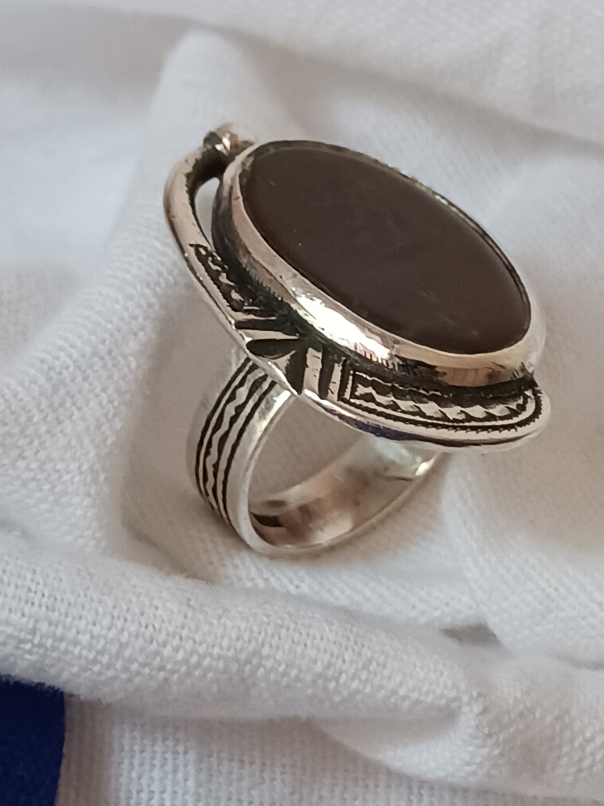 Bague touareg en argent massif