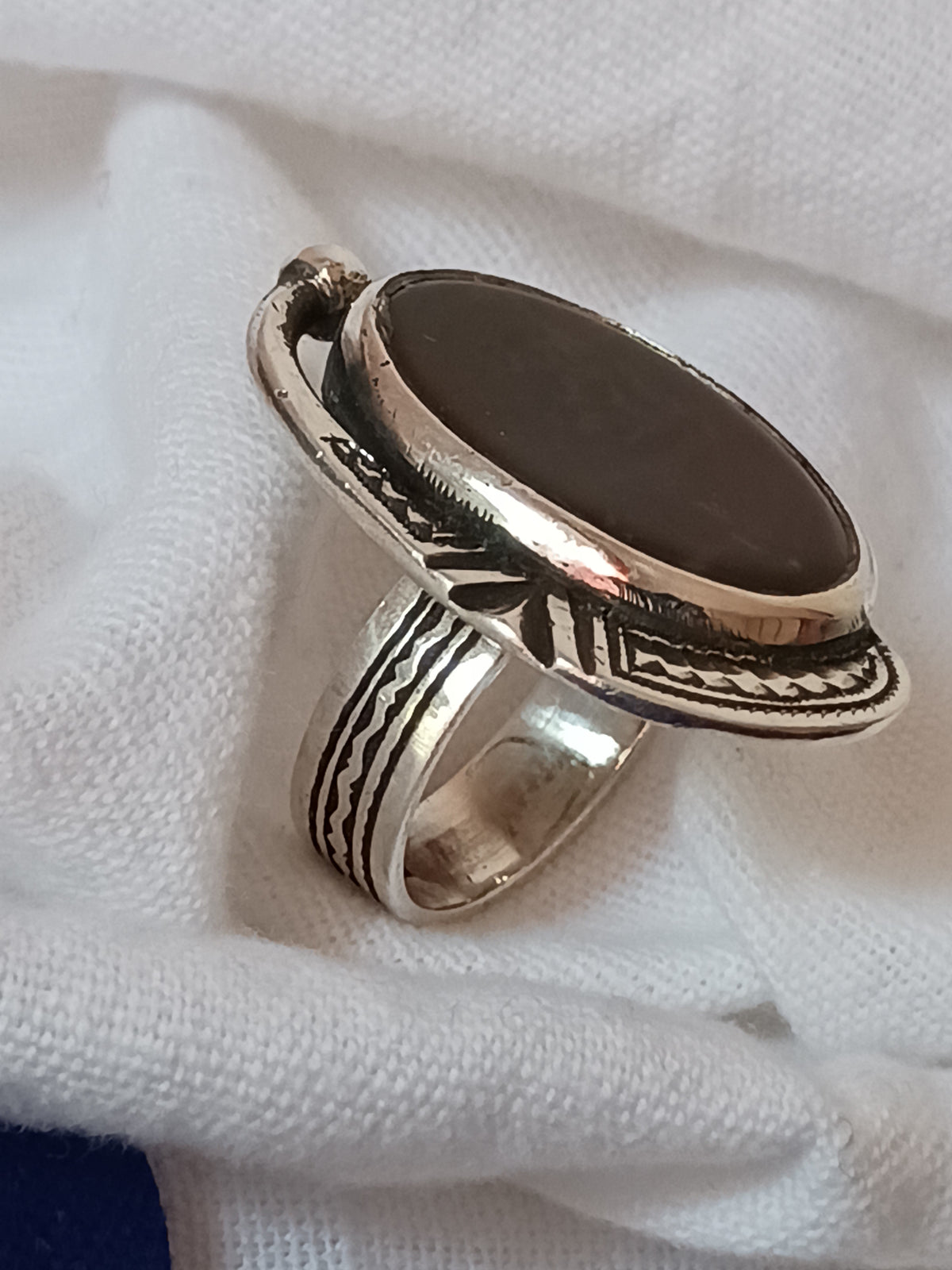 Bague touareg en argent massif