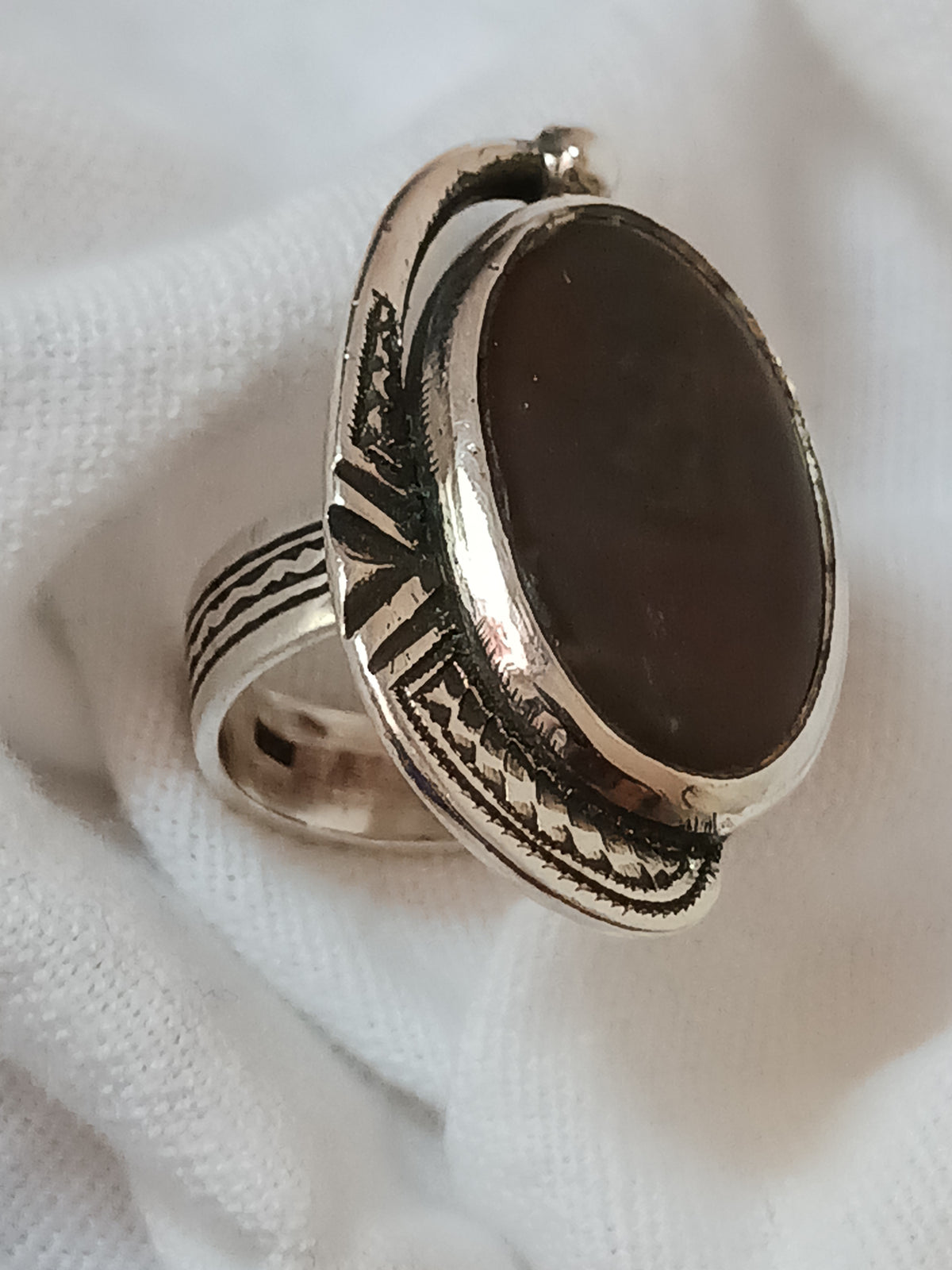 Bague touareg en argent massif