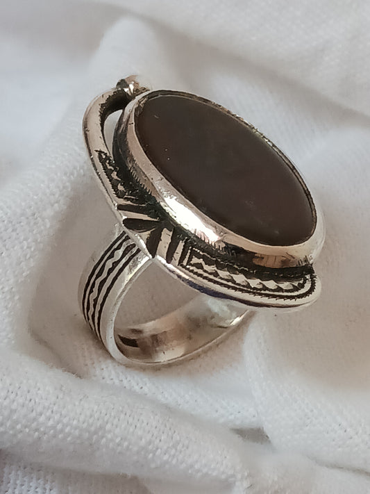 Bague touareg en argent massif