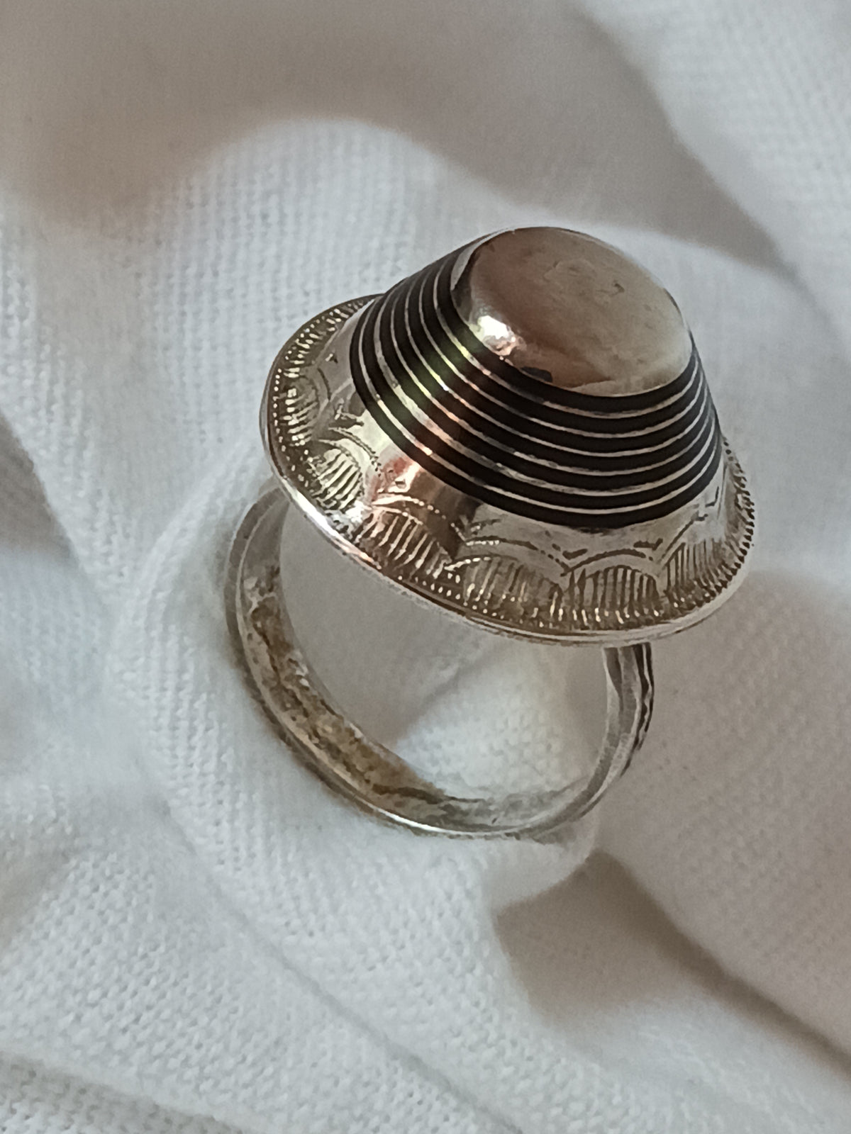 Bague touareg en argent massif