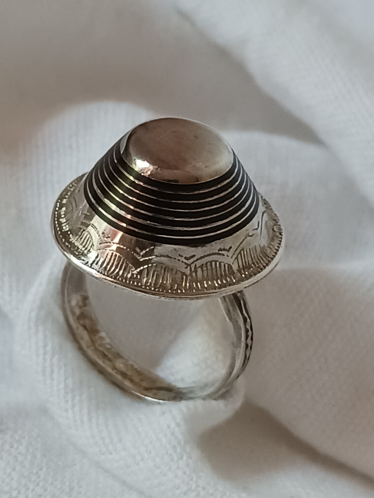 Bague touareg en argent massif