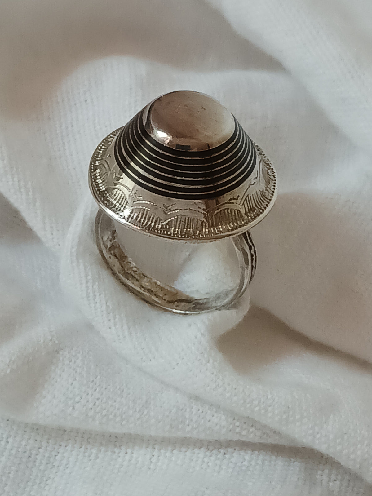Bague touareg en argent massif