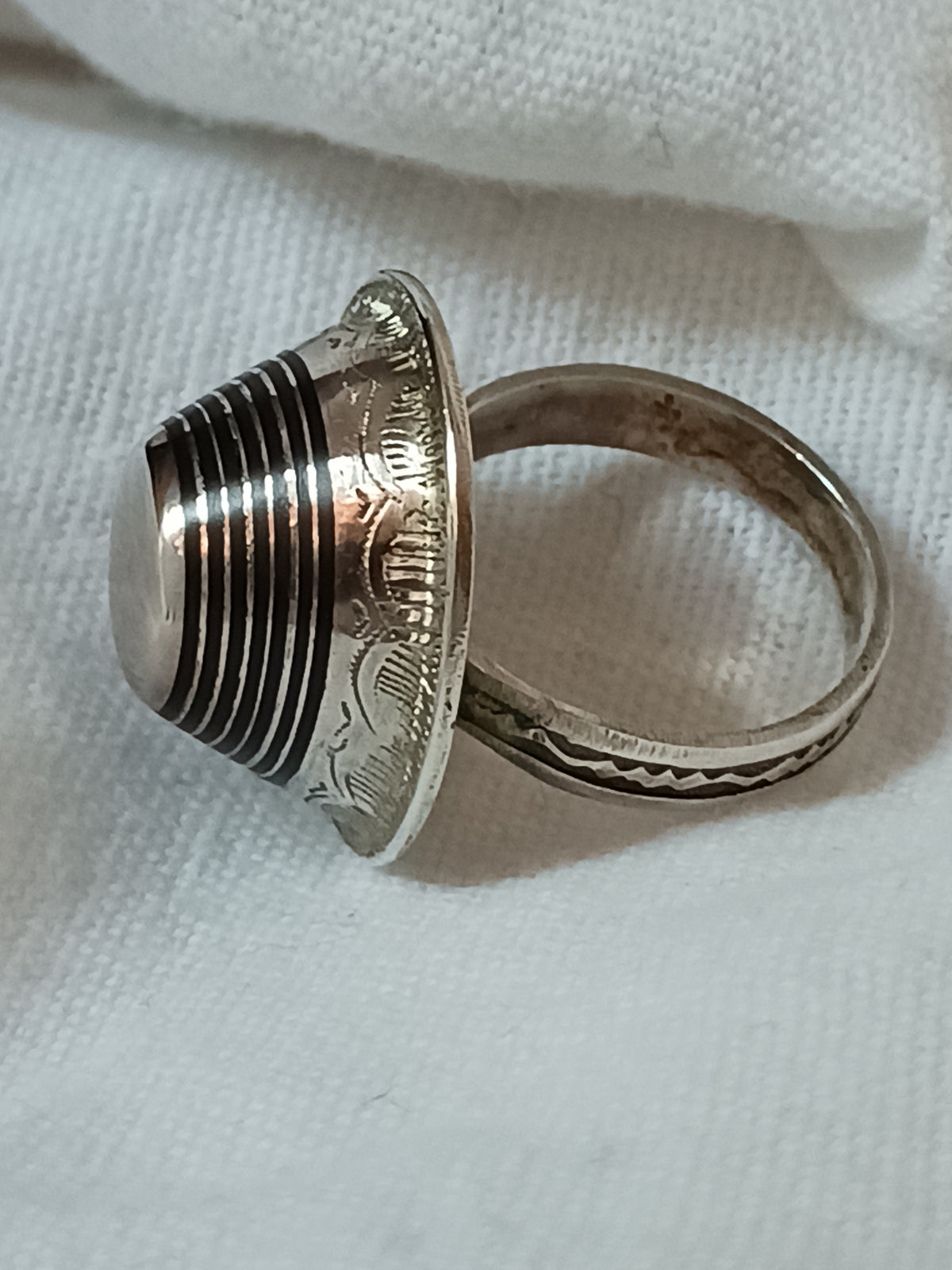 Bague touareg en argent massif