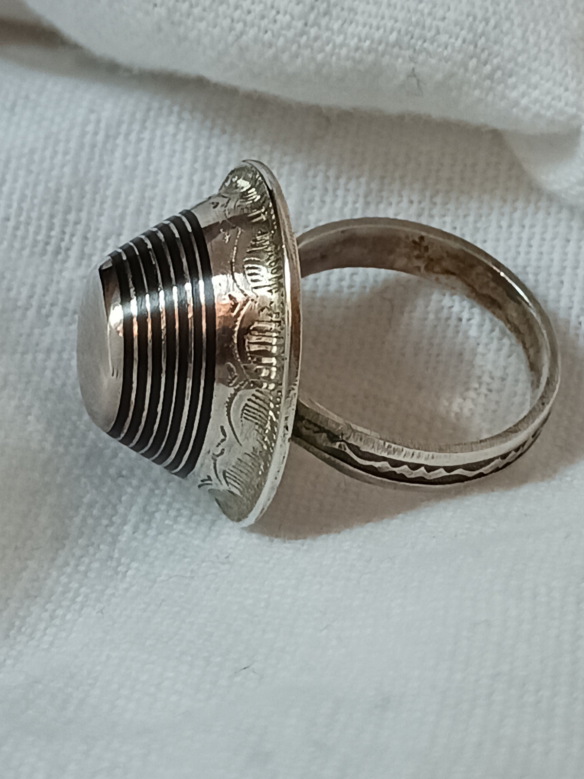 Bague touareg en argent massif