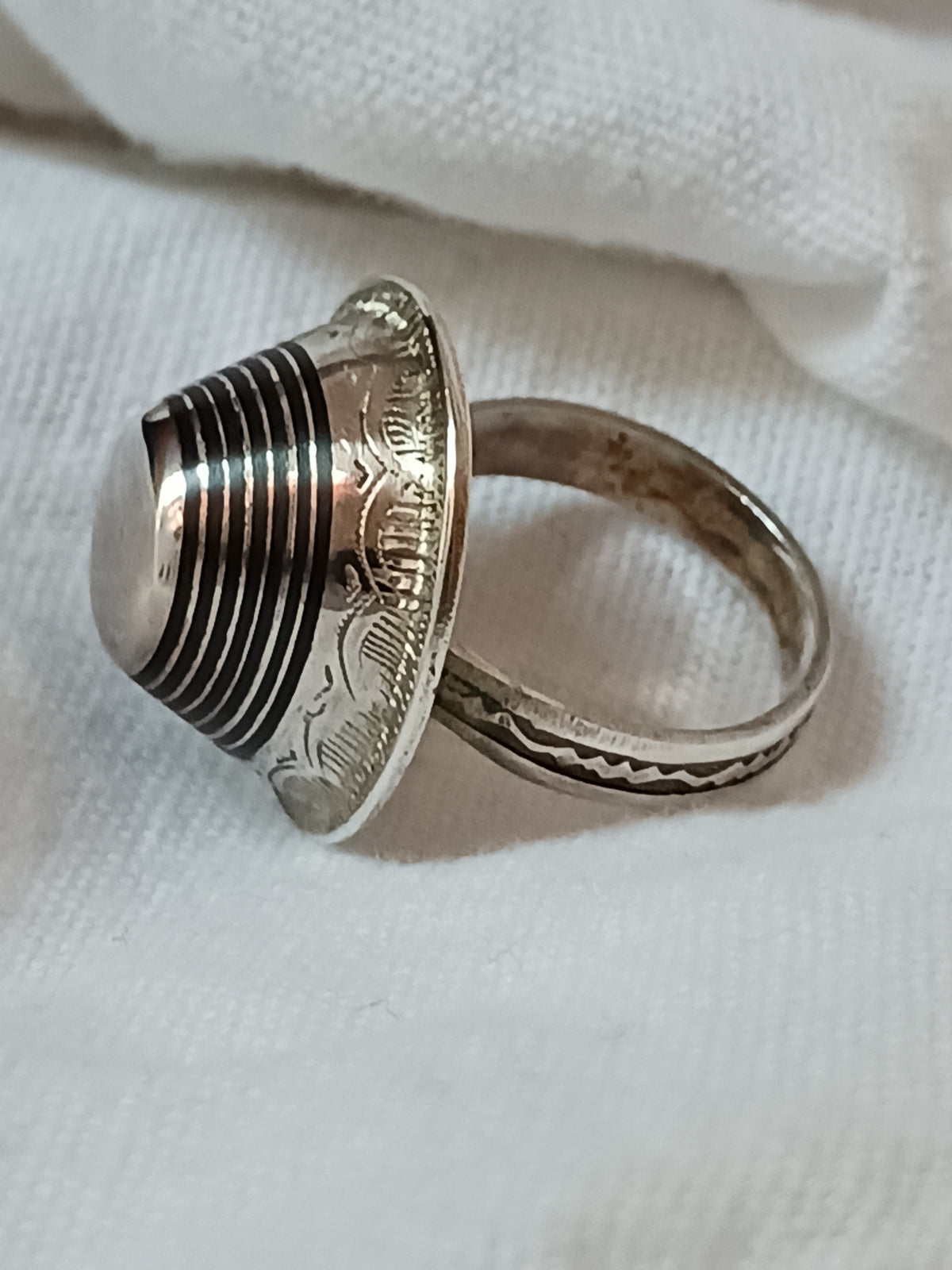 Bague touareg en argent massif