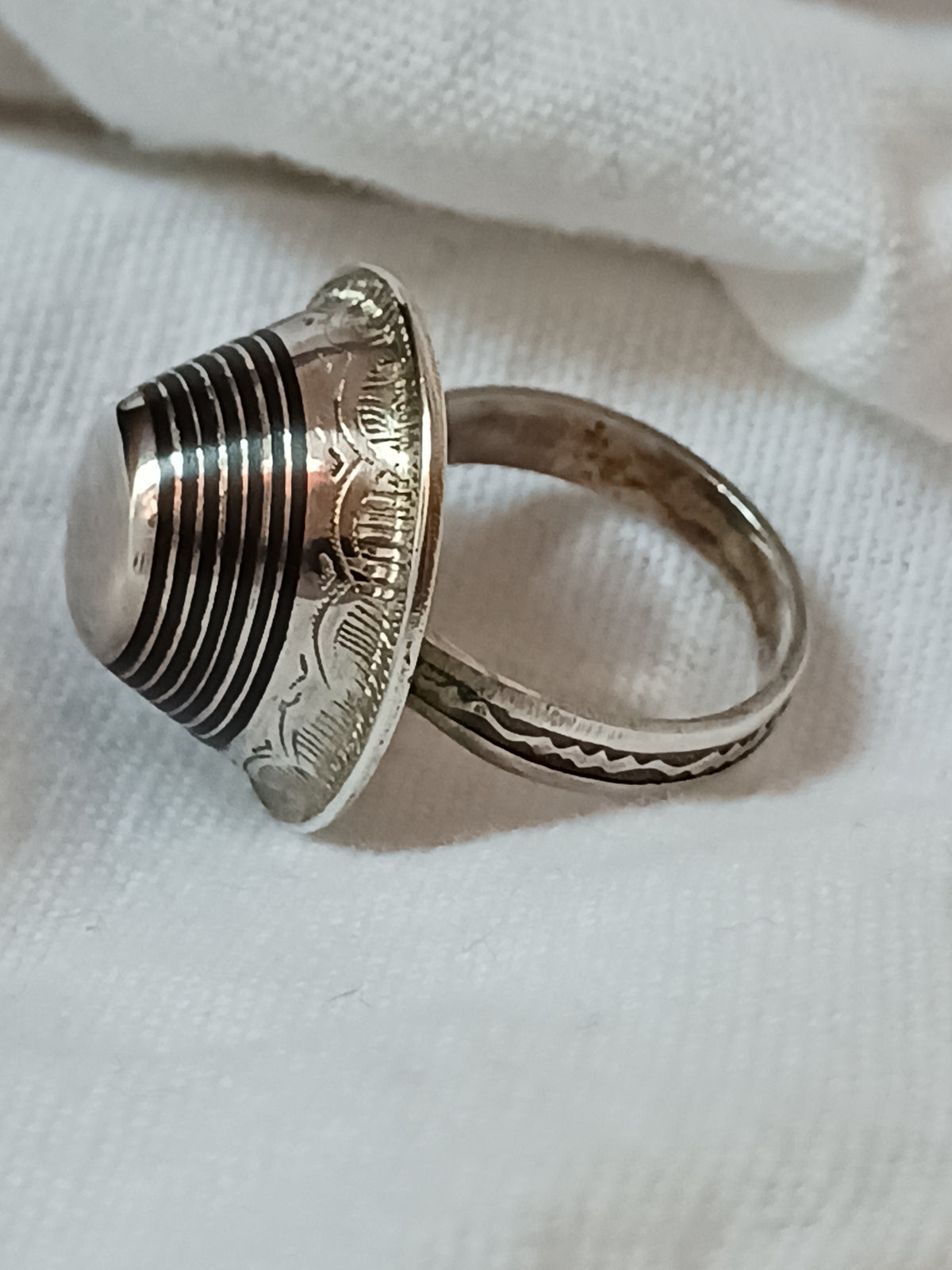 Bague touareg en argent massif