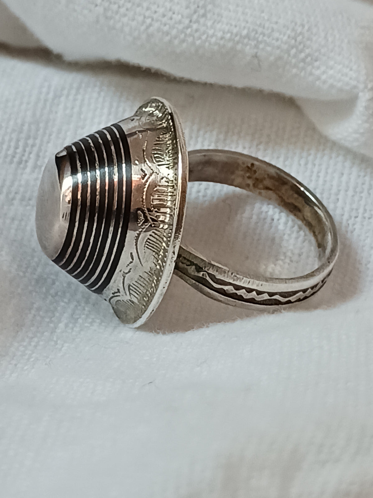 Bague touareg en argent massif