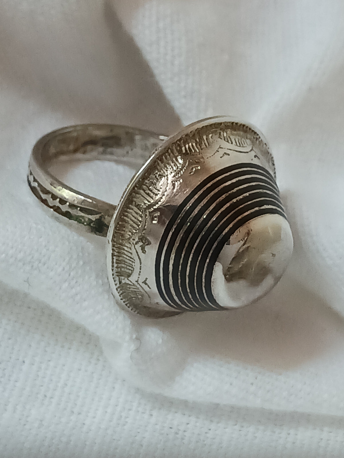 Bague touareg en argent massif