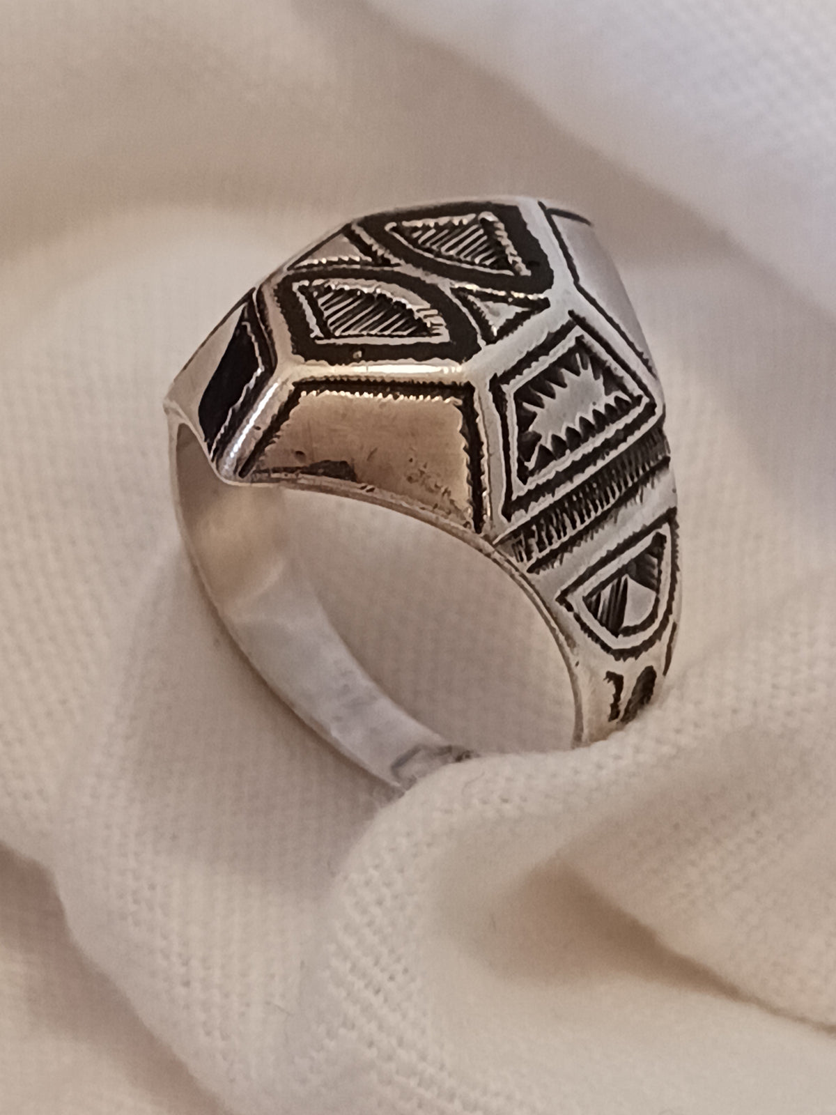 Bague touareg en argent massif