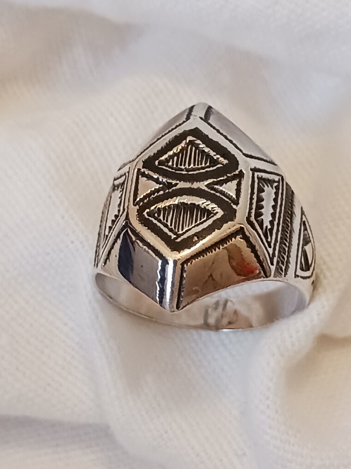 Bague touareg en argent massif