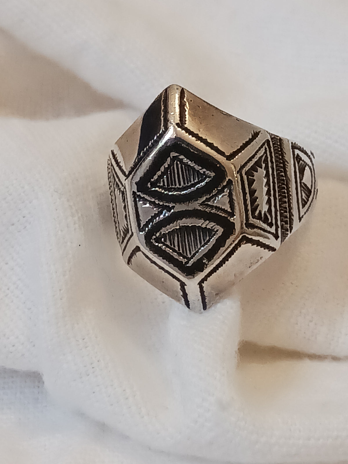 Bague touareg en argent massif