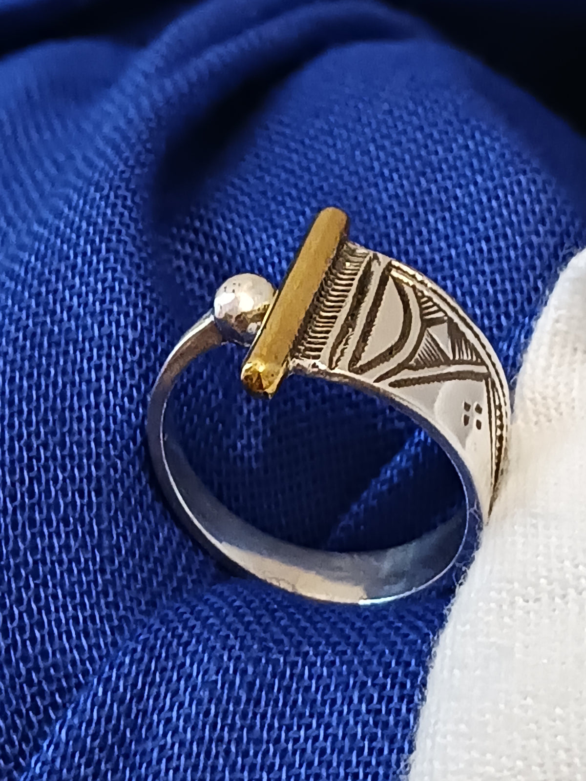 Bague touareg en argent massif