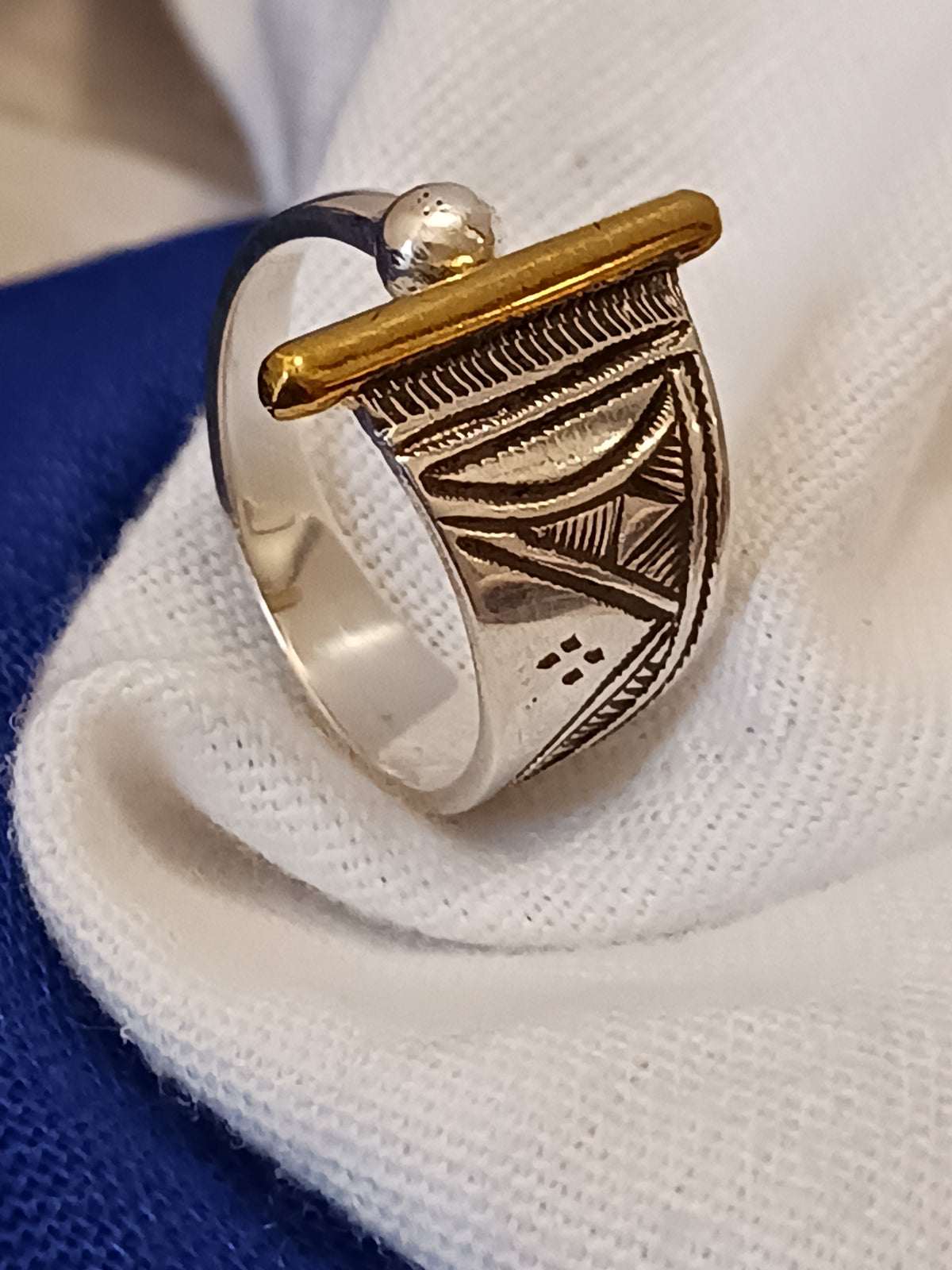 Bague touareg en argent massif