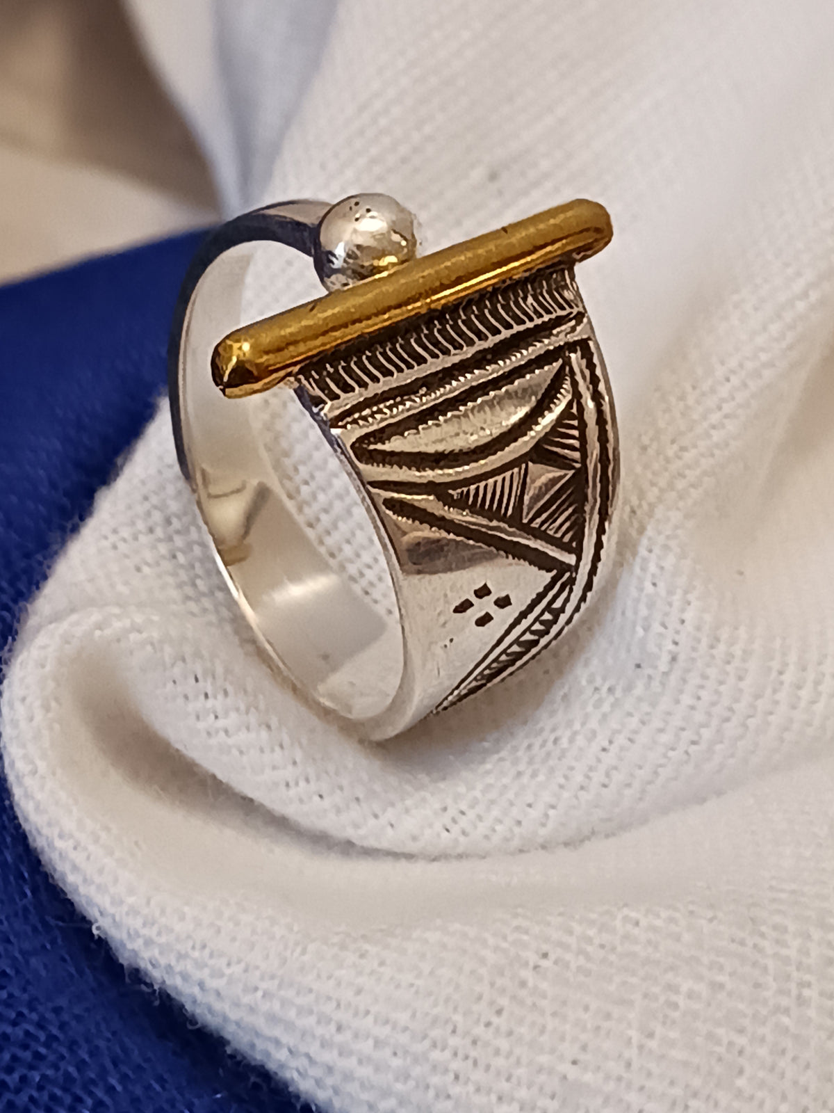 Bague touareg en argent massif