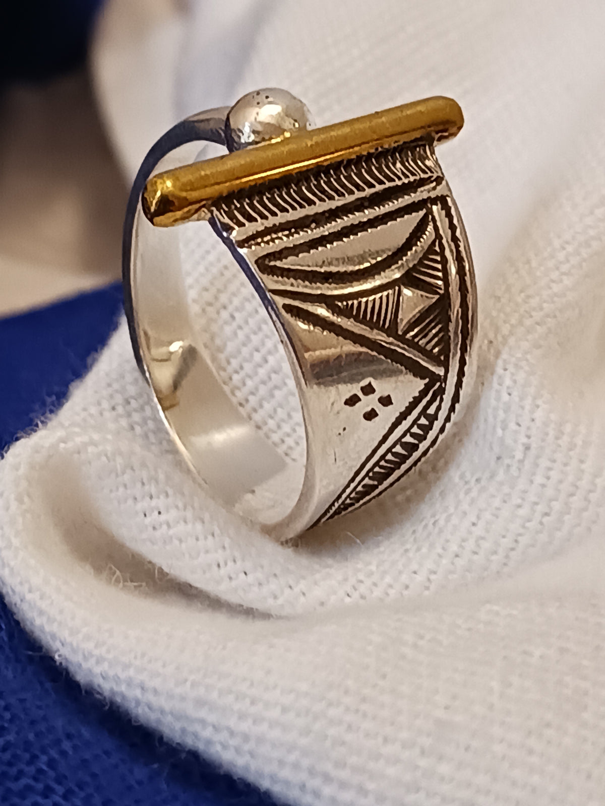 Bague touareg en argent massif