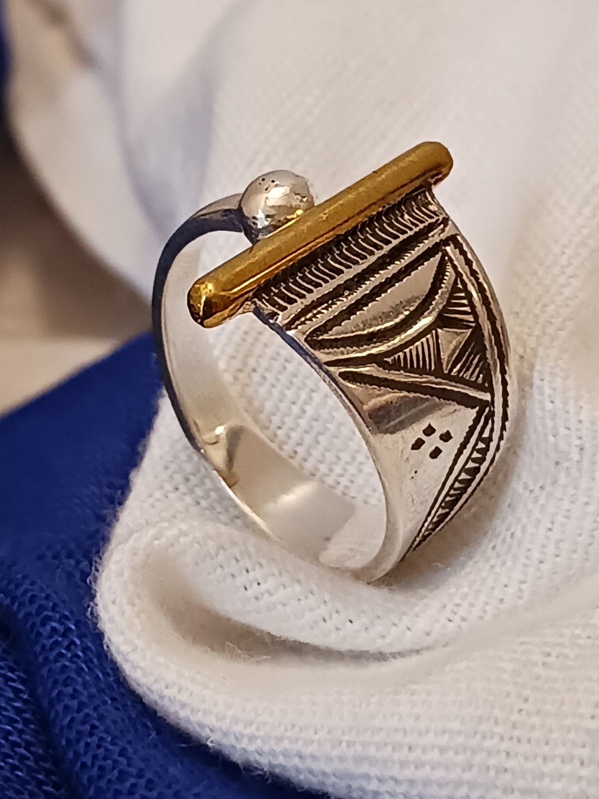 Bague touareg en argent massif