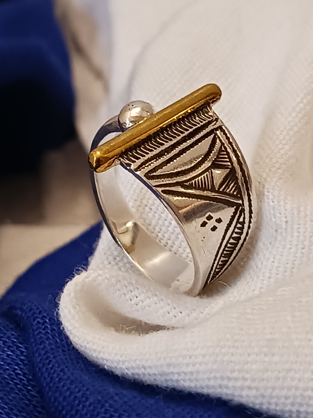 Bague touareg en argent massif