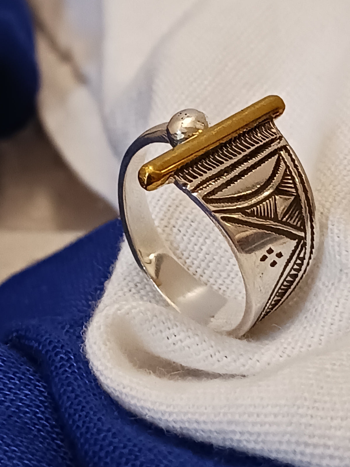 Bague touareg en argent massif