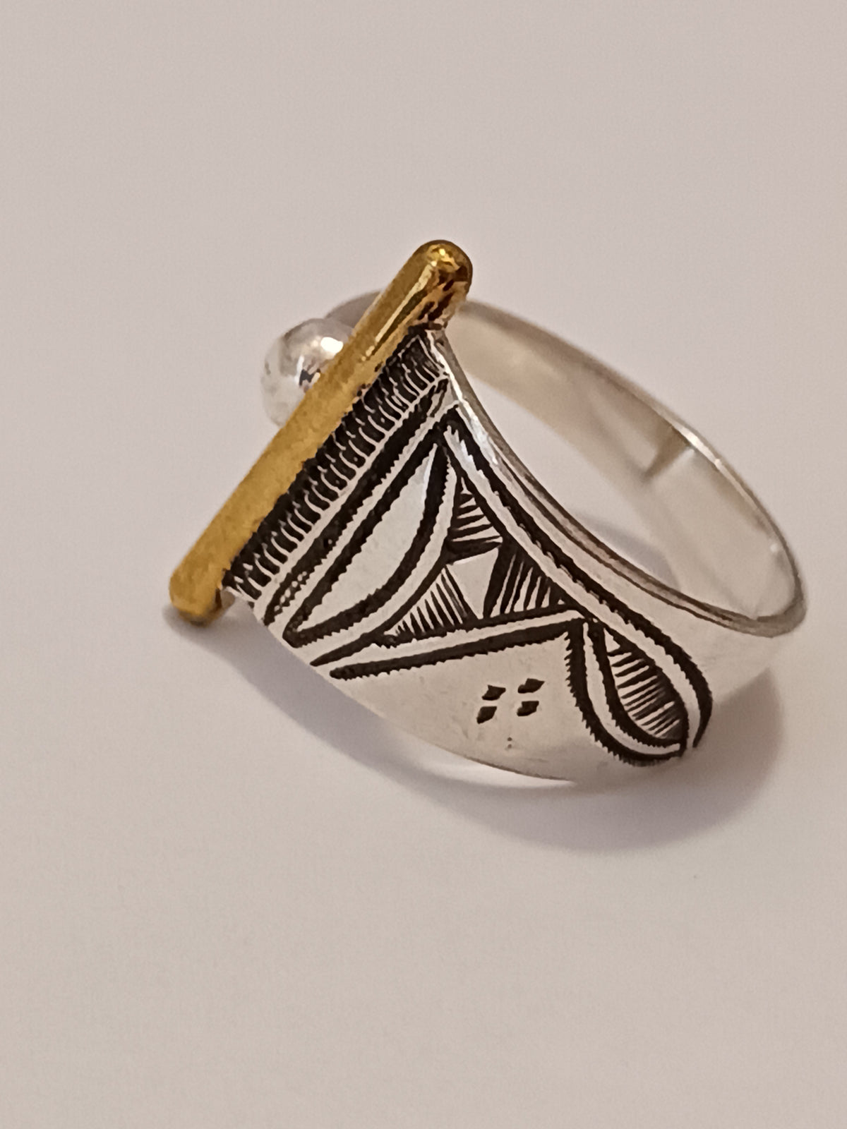 Bague touareg en argent massif