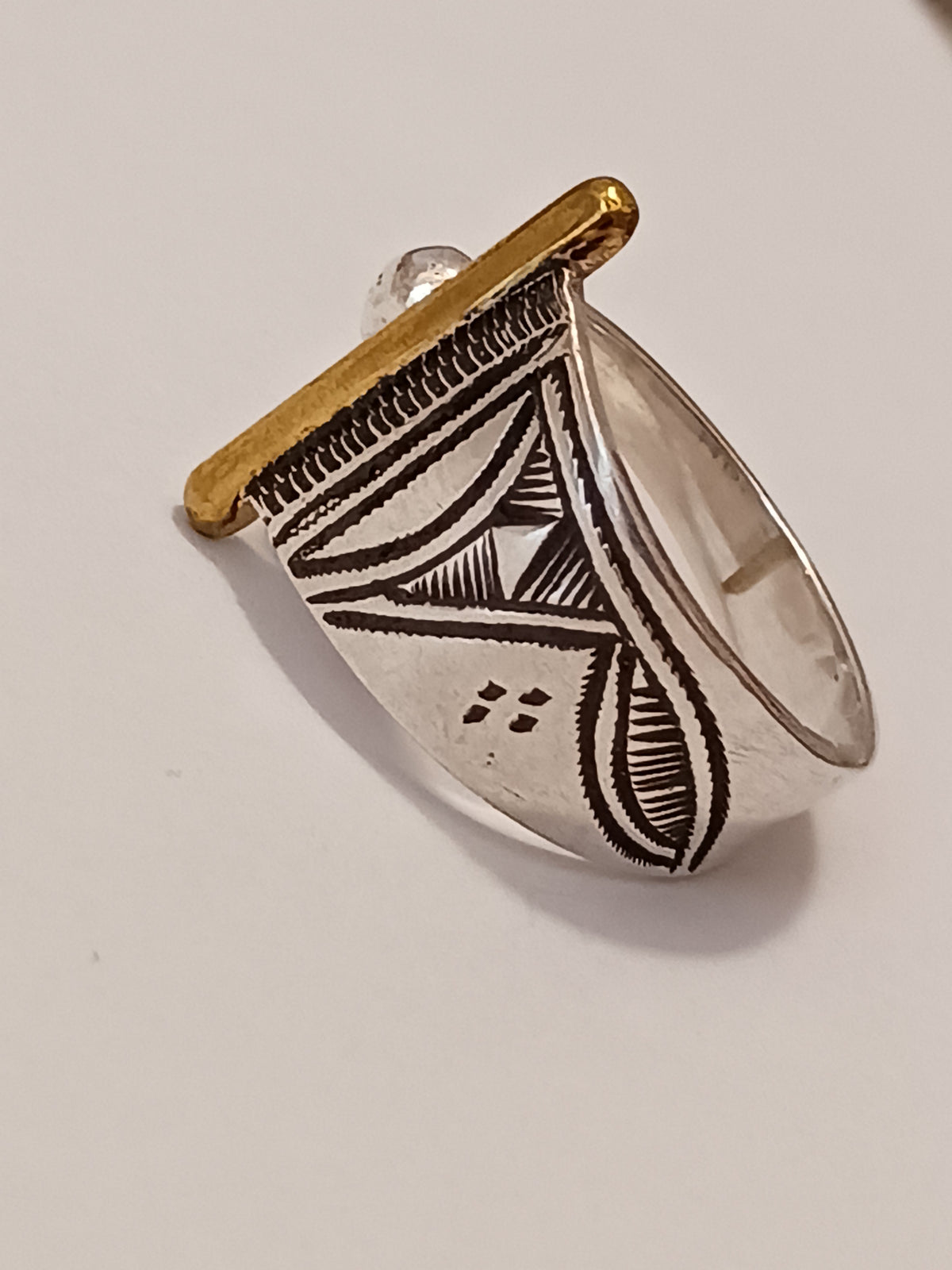 Bague touareg en argent massif