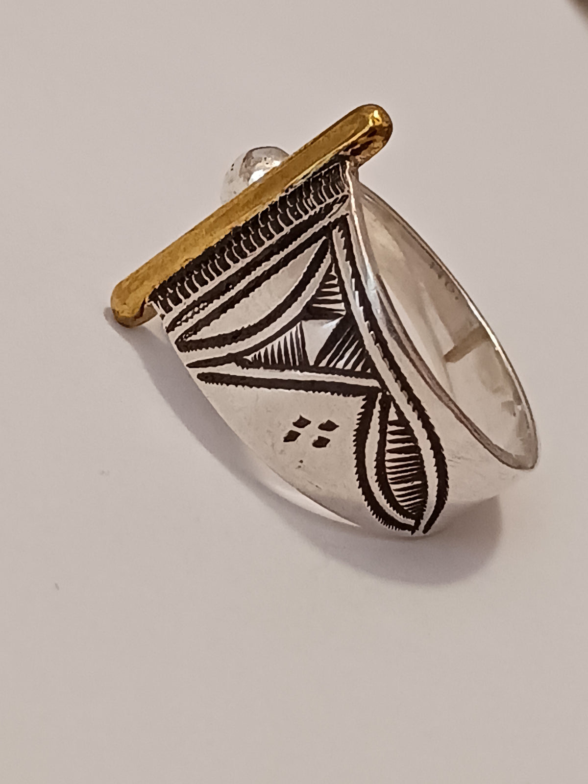 Bague touareg en argent massif