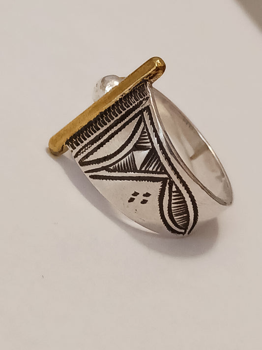 Bague touareg en argent massif