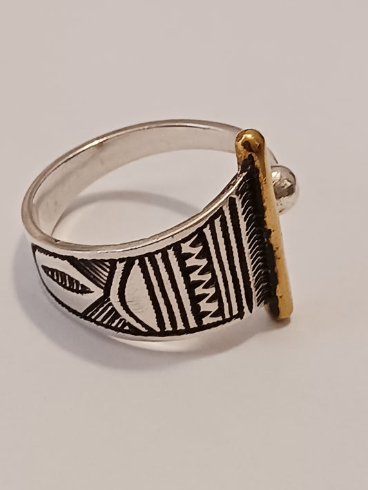 Bague touareg en argent massif