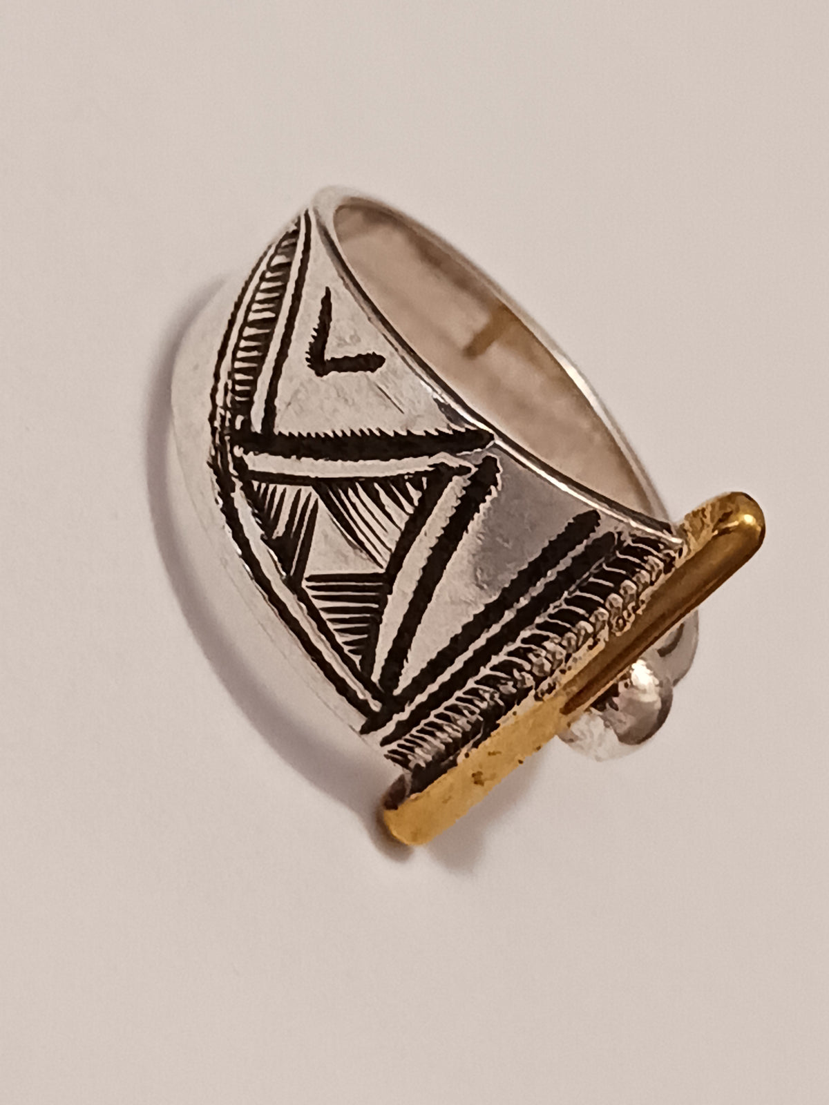 Bague touareg en argent massif